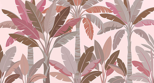 Pattern of palm trees