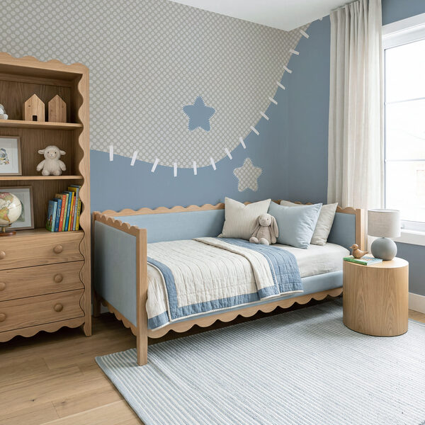 Tessuto blu e bianco con stelle Tessuto blu e bianco con stelle