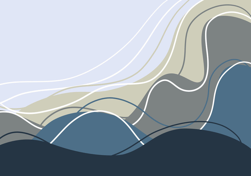 Blue and grey wavy lines