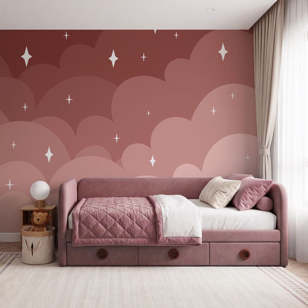 Nuvole rosa e stelle