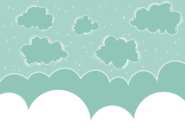 Blue and white clouds