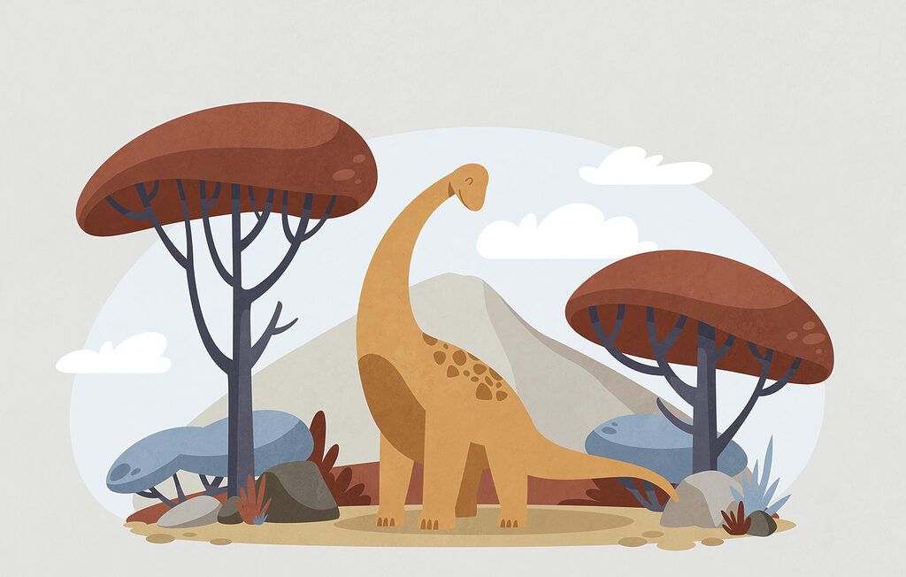 Cartoon of a dinosaur Cartoon of a dinosaur