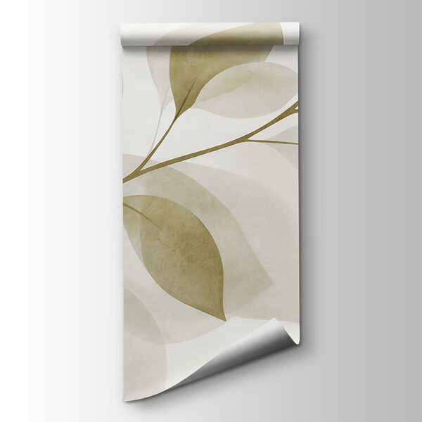 Branch with leaves painted on it Branch with leaves painted on it