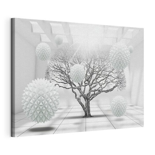 Quadri Tree with white balls floating in the air (COD: s02828)