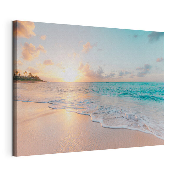 Quadri Quadri Una spiaggia con le onde e il tramonto (COD: s28661)