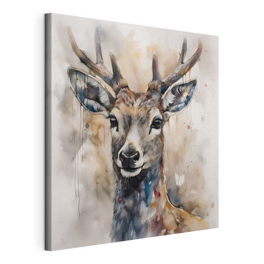 A watercolor of a deer A watercolor of a deer