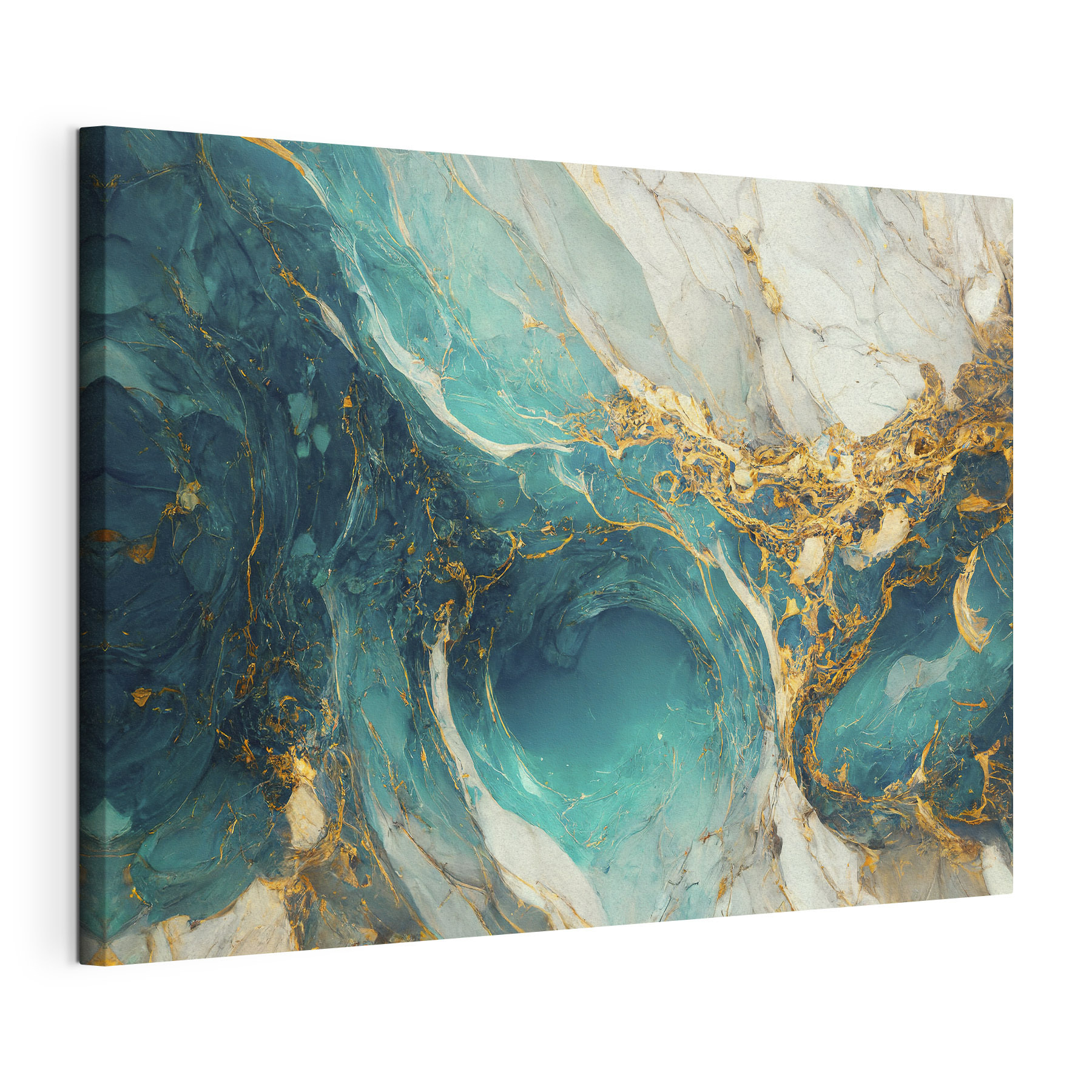 Aquamarine currents swirl into abyss Aquamarine currents swirl into abyss
