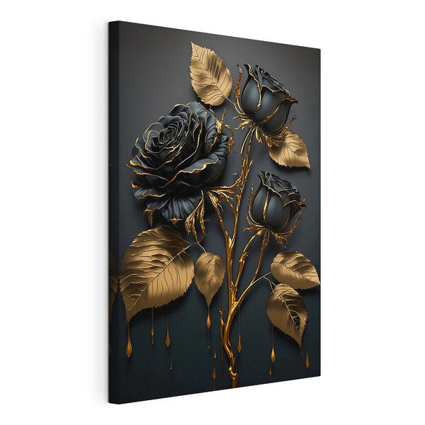 Quadri Eleganti rose notturne in fiore