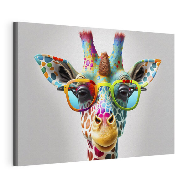 Una giraffa con gli occhiali Quadri Una giraffa con gli occhiali