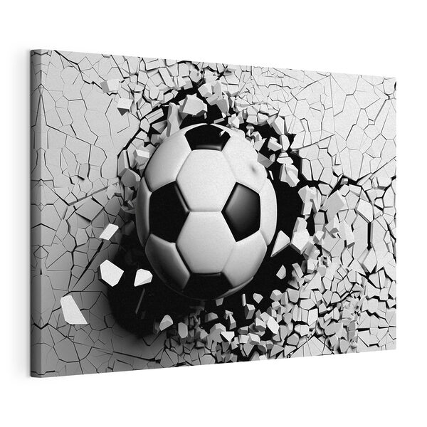 Quadri Quadri Un pallone da calcio che sfonda un muro (COD: s34768)