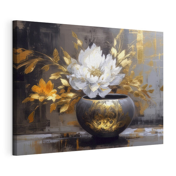 Quadri Quadri Un dipinto raffigurante un fiore in un vaso (COD: s35388)