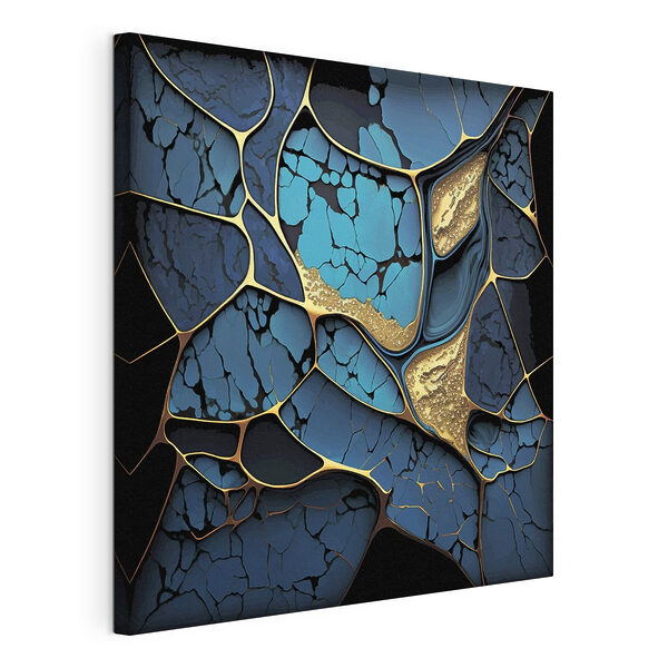 Quadri Eleganza astratta in turchese e bronzo
