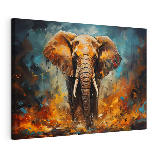 Quadri Un elefante con le zanne e sporco di terra (COD: s35505) Quadri Quadri Un elefante con le zanne e sporco di terra (COD: s35505)