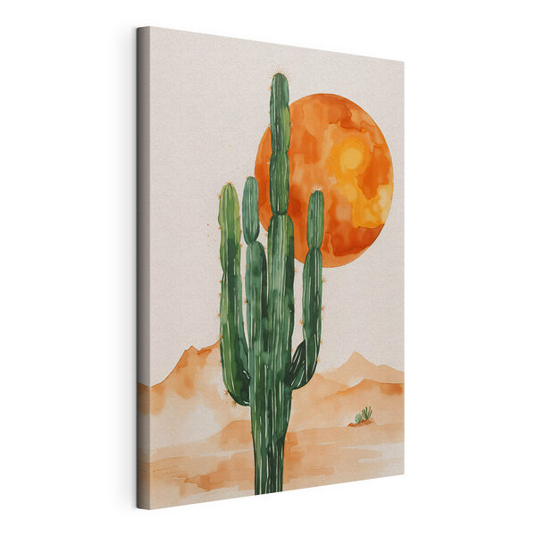 Quadri Dipinto raffigurante un cactus e un sole (COD: s36269) Quadri Quadri Dipinto raffigurante un cactus e un sole (COD: s36269)