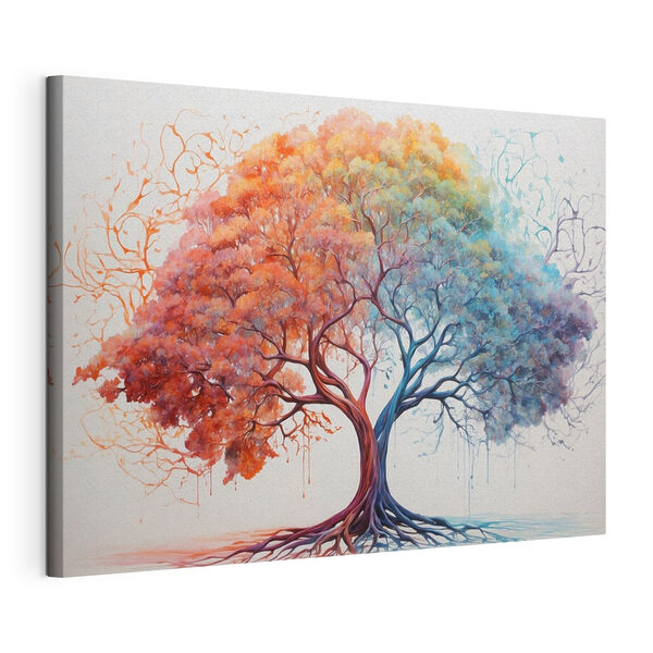 Quadri Un albero con foglie di diversi colori