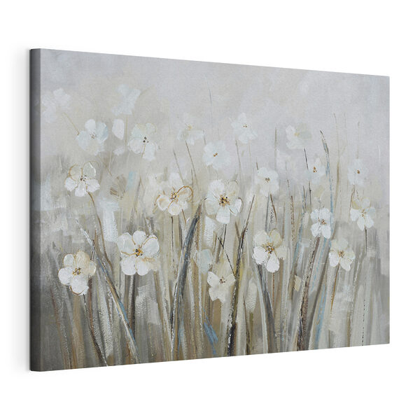 Quadri Un dipinto di fiori bianchi