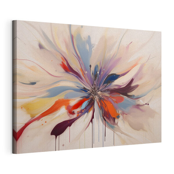Quadri Quadri Un fiore dai colori vivaci che sembra una pennellata di colore (COD: s36806)