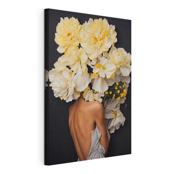 Quadri Una donna con dei fiori sopra la testa