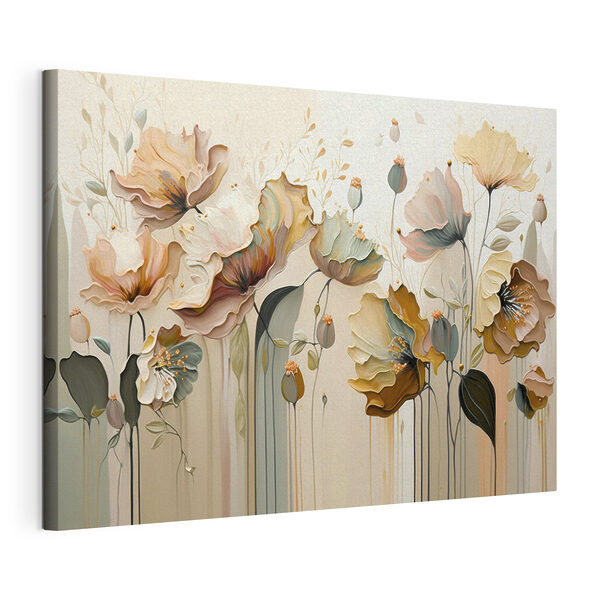 Quadri Quadri Un dipinto di fiori su una parete (COD: s37538)