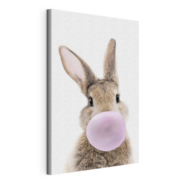 Quadri A rabbit with a bubble gum (COD: s37773)