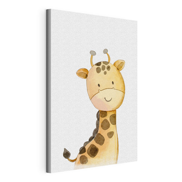 Quadri Una giraffa su sfondo bianco