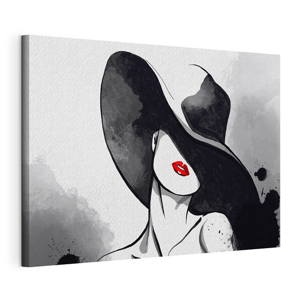 Quadri Quadri Una donna con un cappello (COD: s37745)