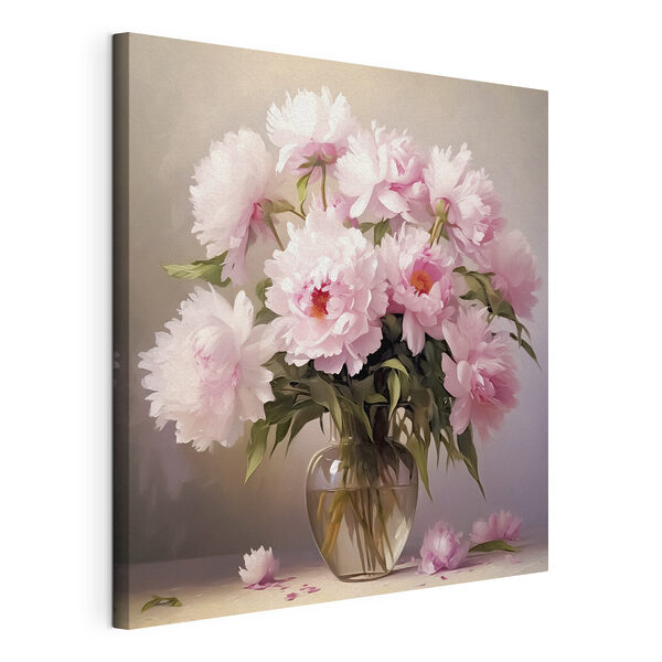 Quadri Un vaso di fiori rosa