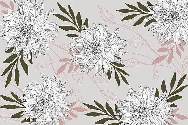 White flowers with green leaves White flowers with green leaves