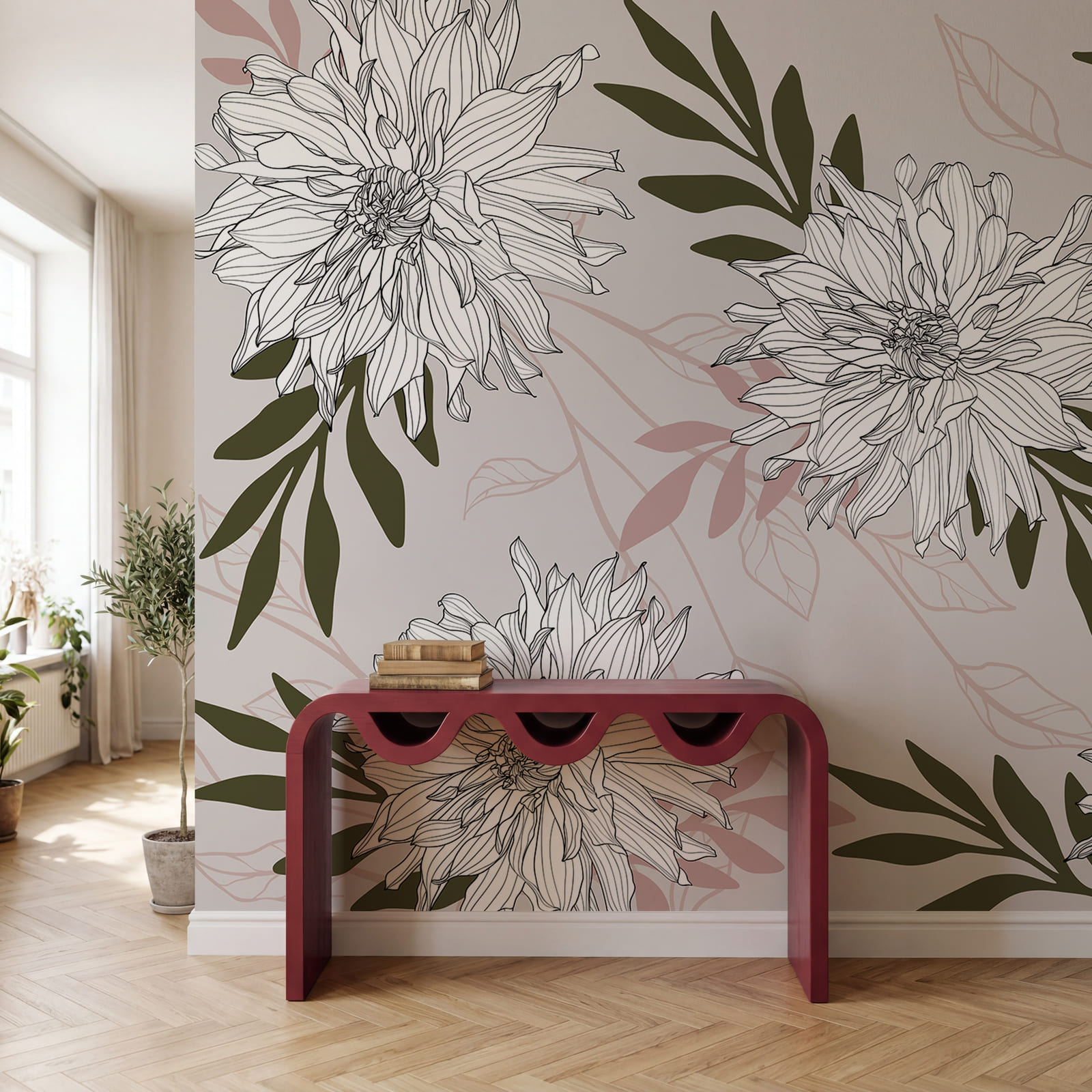 Fiori bianchi con foglie verdi Fiori bianchi con foglie verdi