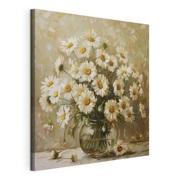 Quadri Un dipinto raffigurante un vaso di fiori