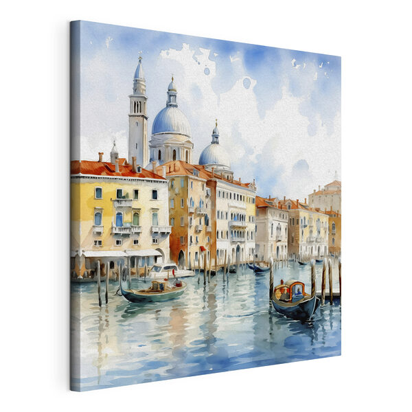 Quadri Acquerello del Canal Grande con barche ed edifici (COD: s38908) Quadri Quadri Acquerello del Canal Grande con barche ed edifici (COD: s38908)