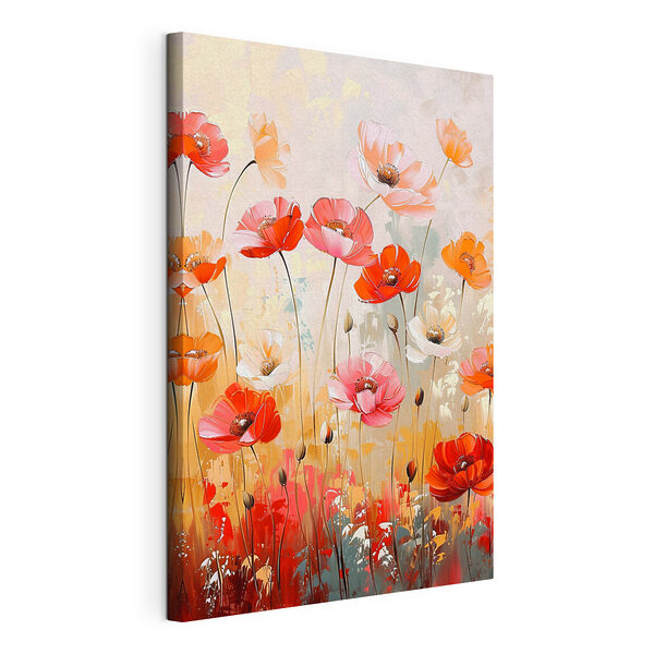 Un dipinto di fiori su una parete Quadri Un dipinto di fiori su una parete