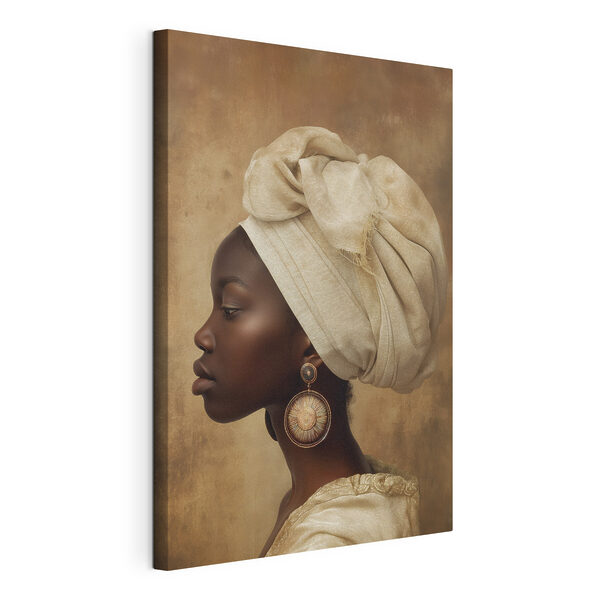 Una donna con un foulard in testa Quadri Una donna con un foulard in testa