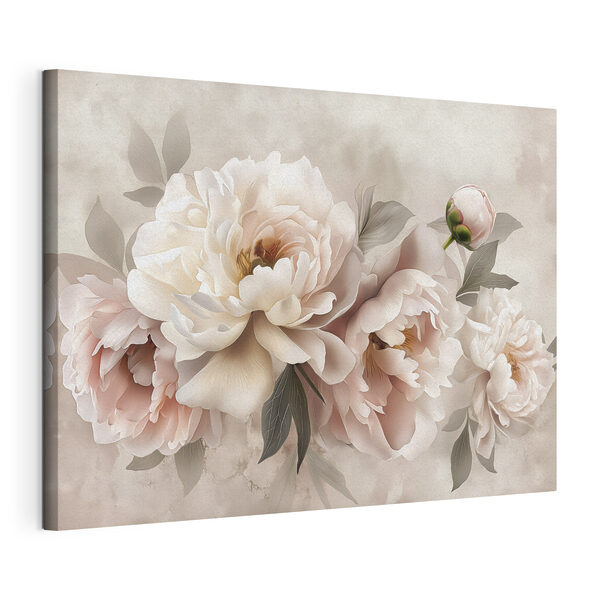 Quadri Un mazzo di fiori su sfondo bianco