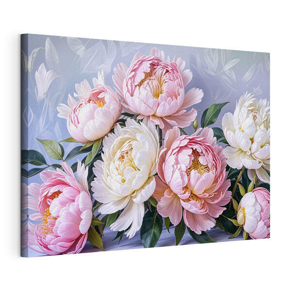 Composizione di fiori rosa e bianchi