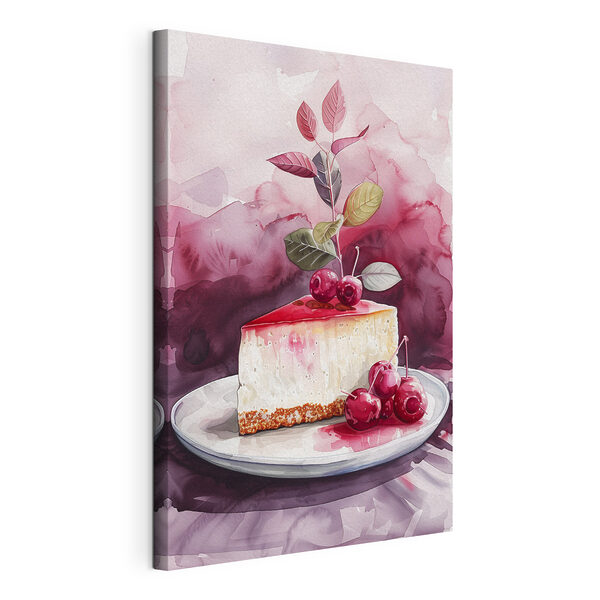 Quadri Quadri Fetta di cheesecake con ciliegie (COD: s39700)
