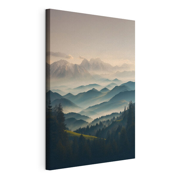 Quadri Catena montuosa con alberi e nebbia (COD: s39596) Quadri Quadri Catena montuosa con alberi e nebbia (COD: s39596)