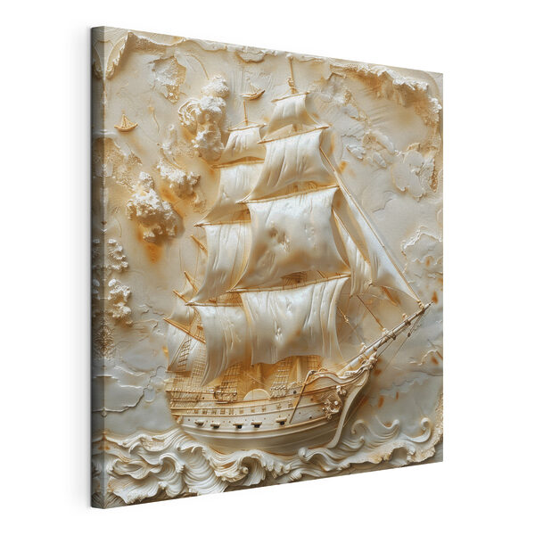 Nave intagliata con le vele Quadri Nave intagliata con le vele