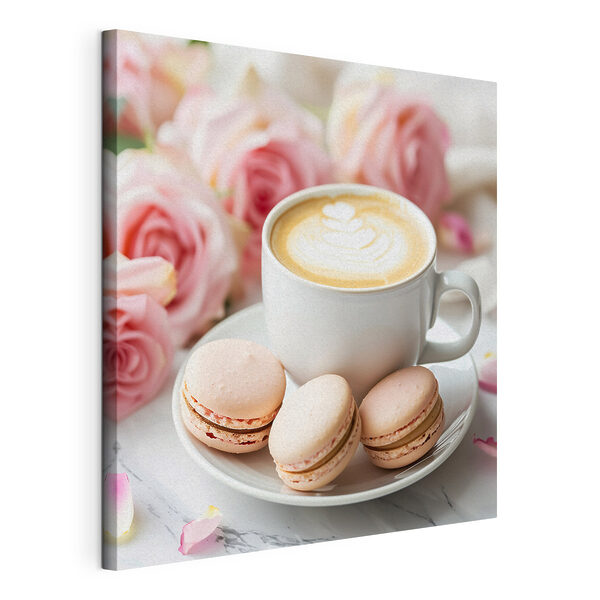 Quadri Una tazza di caffè e dei biscotti su un piatto (COD: s39232) Quadri Quadri Una tazza di caffè e dei biscotti su un piatto (COD: s39232)