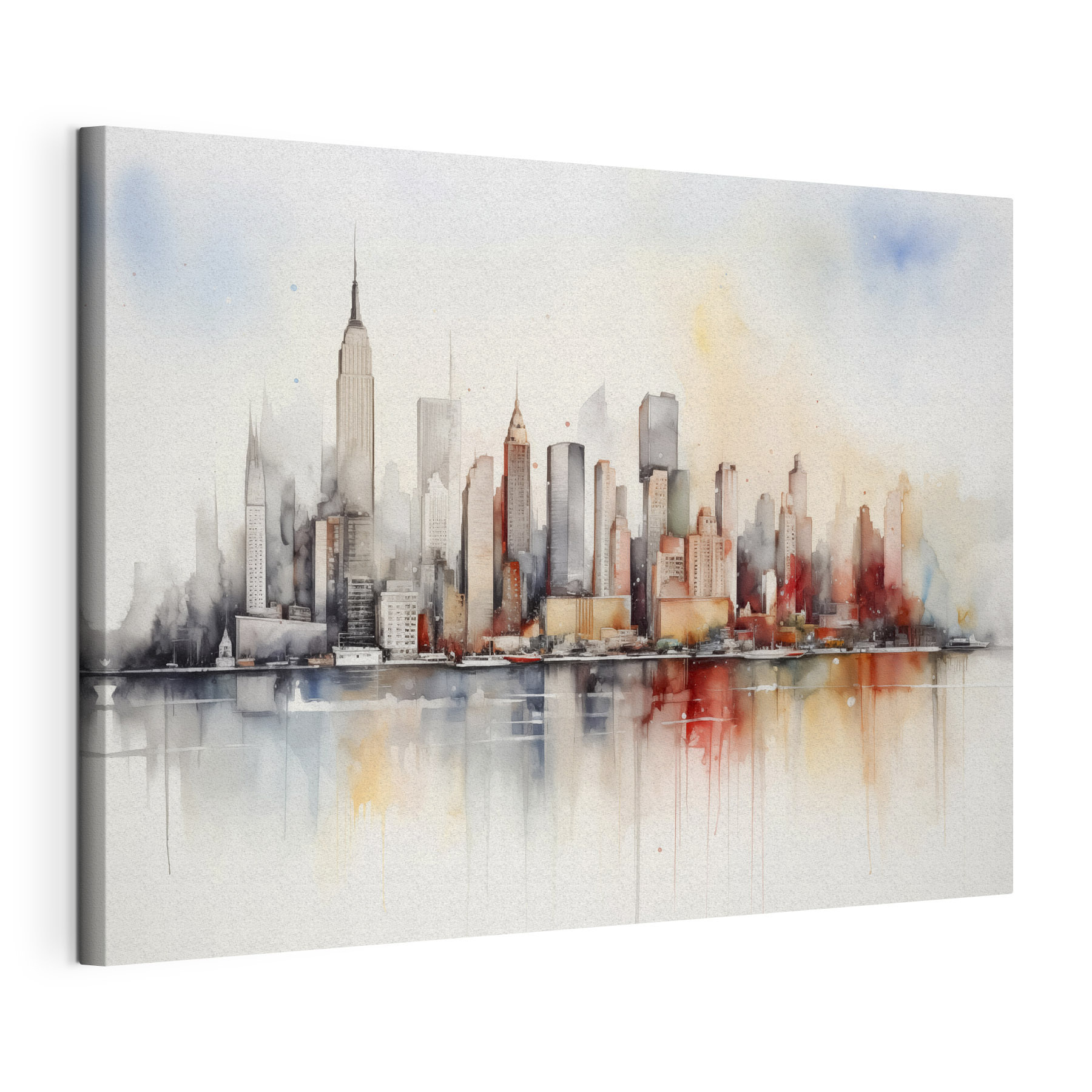 Watercolor of a city