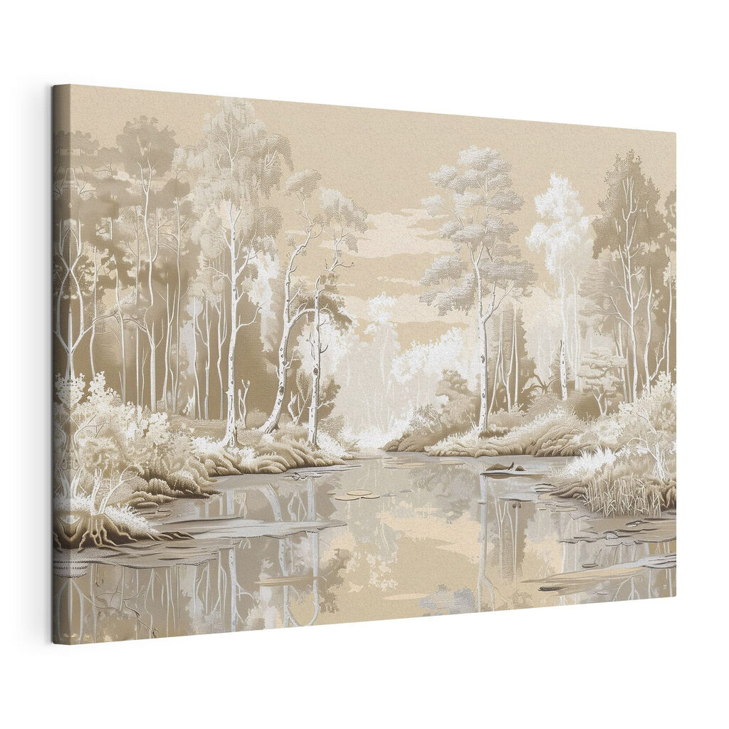 River with trees and plants