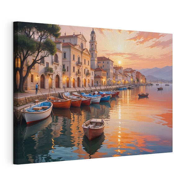 Quadri Barche sull'acqua con edifici sullo sfondo (COD: s40150) Quadri Quadri Barche sull'acqua con edifici sullo sfondo (COD: s40150)