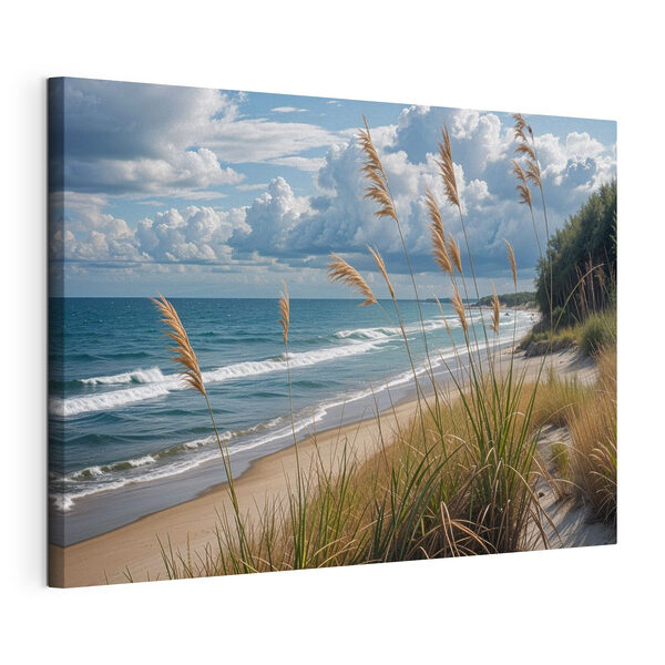 Quadri Quadri Spiaggia con erba alta e acqua (COD: s40161)