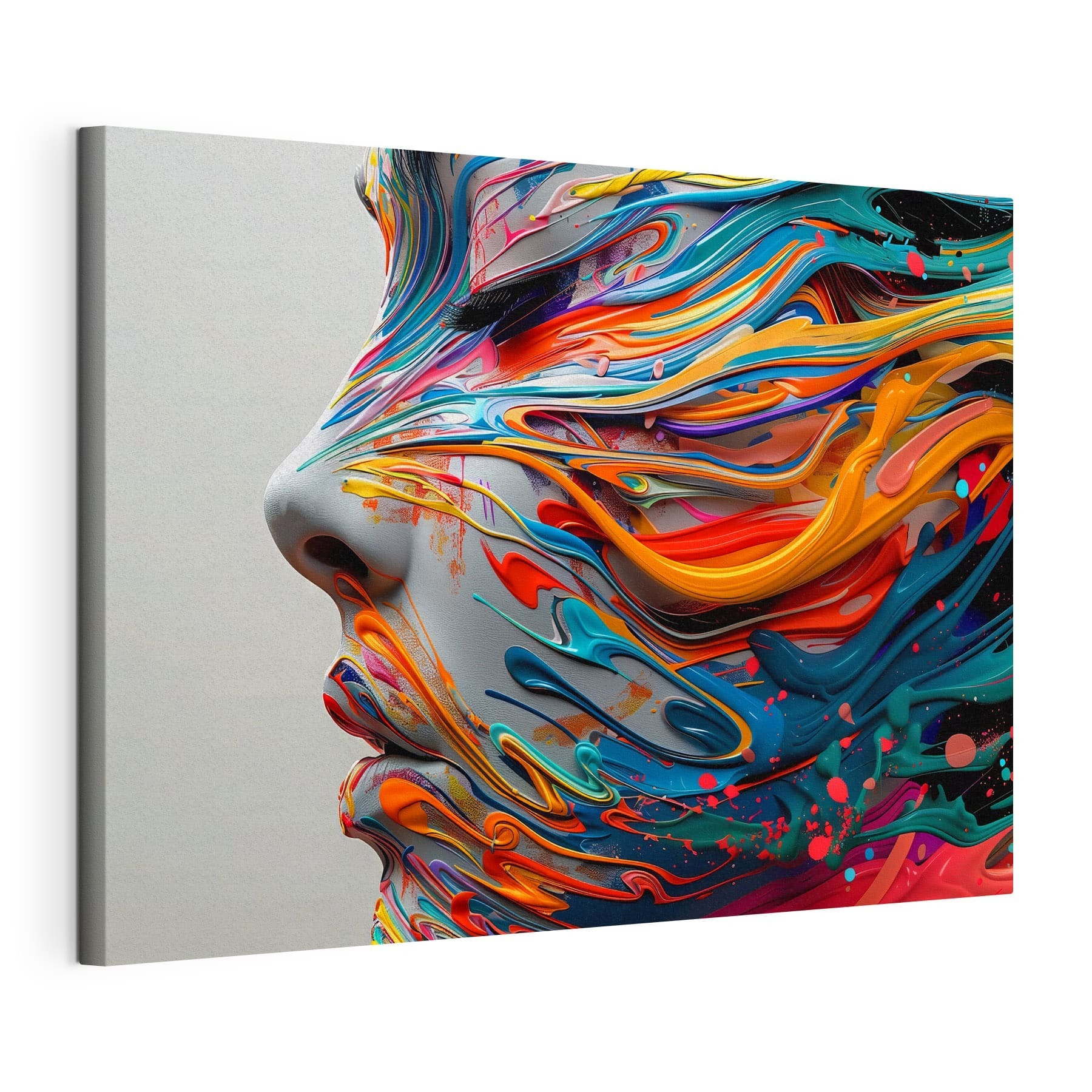 Vibrant colors blend in abstract harmony