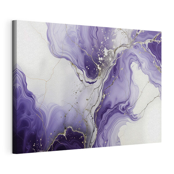 Quadri Quadri Vortici di lavanda con venature metalliche (COD: s40566)
