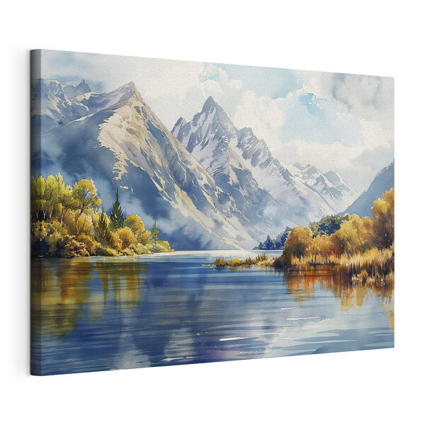 Quadri Acqua con le montagne sullo sfondo (COD: s40309) Quadri Quadri Acqua con le montagne sullo sfondo (COD: s40309)