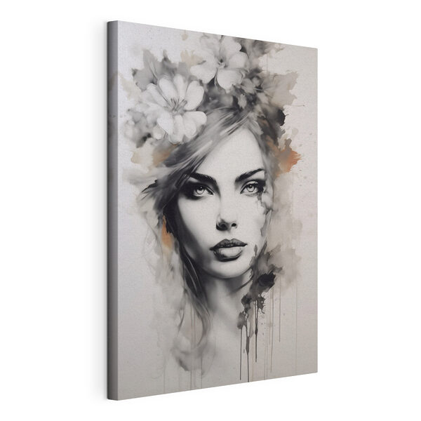 Quadri Quadri Dipinto raffigurante una donna con dei fiori tra i capelli (COD: s41077)