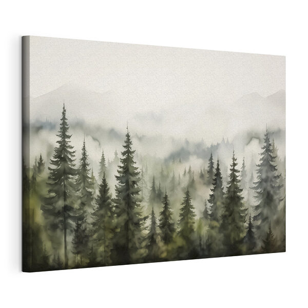 Quadri Quadri Foresta nebbiosa con alberi (COD: s41241)