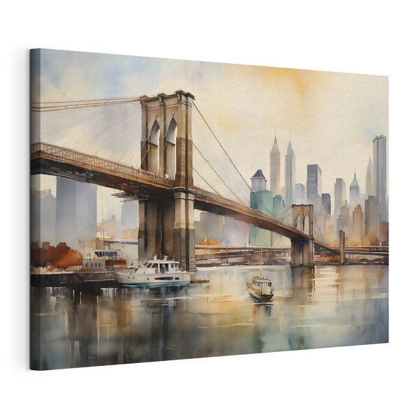 Quadri Acquerello raffigurante un ponte e una città (COD: s41605) Quadri Quadri Acquerello raffigurante un ponte e una città (COD: s41605)