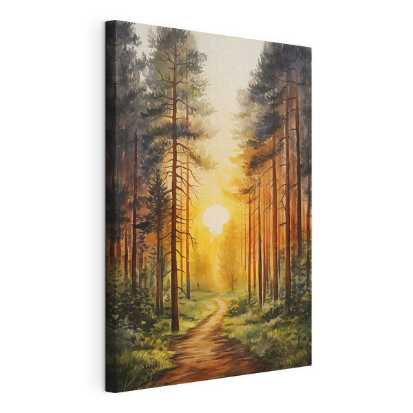 Quadri Quadri Dipinto raffigurante una foresta con un sentiero e degli alberi (COD: s41638)